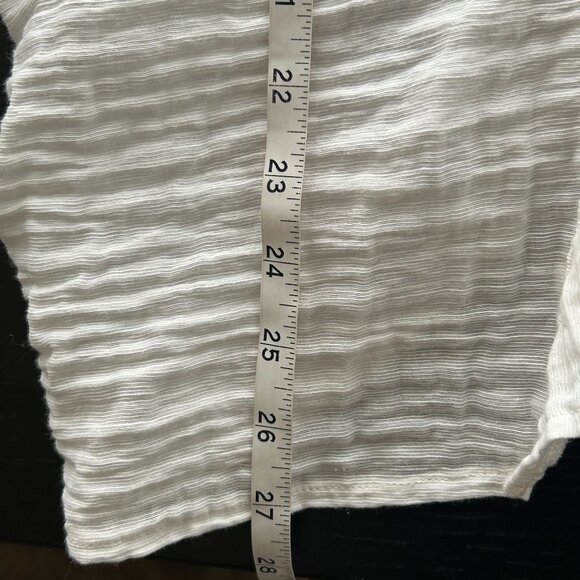 Marie Labarelle White Long‎ Sleeve Button-Up Top X-Large Cotton Blend Womens - Picture 15 of 16